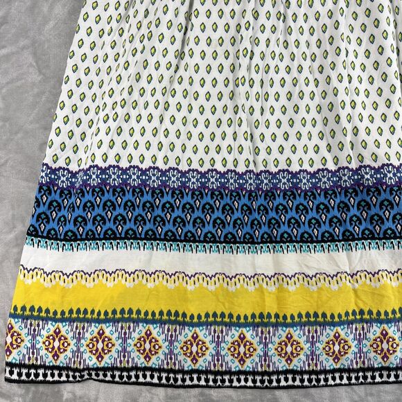 Reborn J Boho Dress Womens 1X Colorful Pattern Button Front Flowy Elephant(1003) - Picture 5 of 15